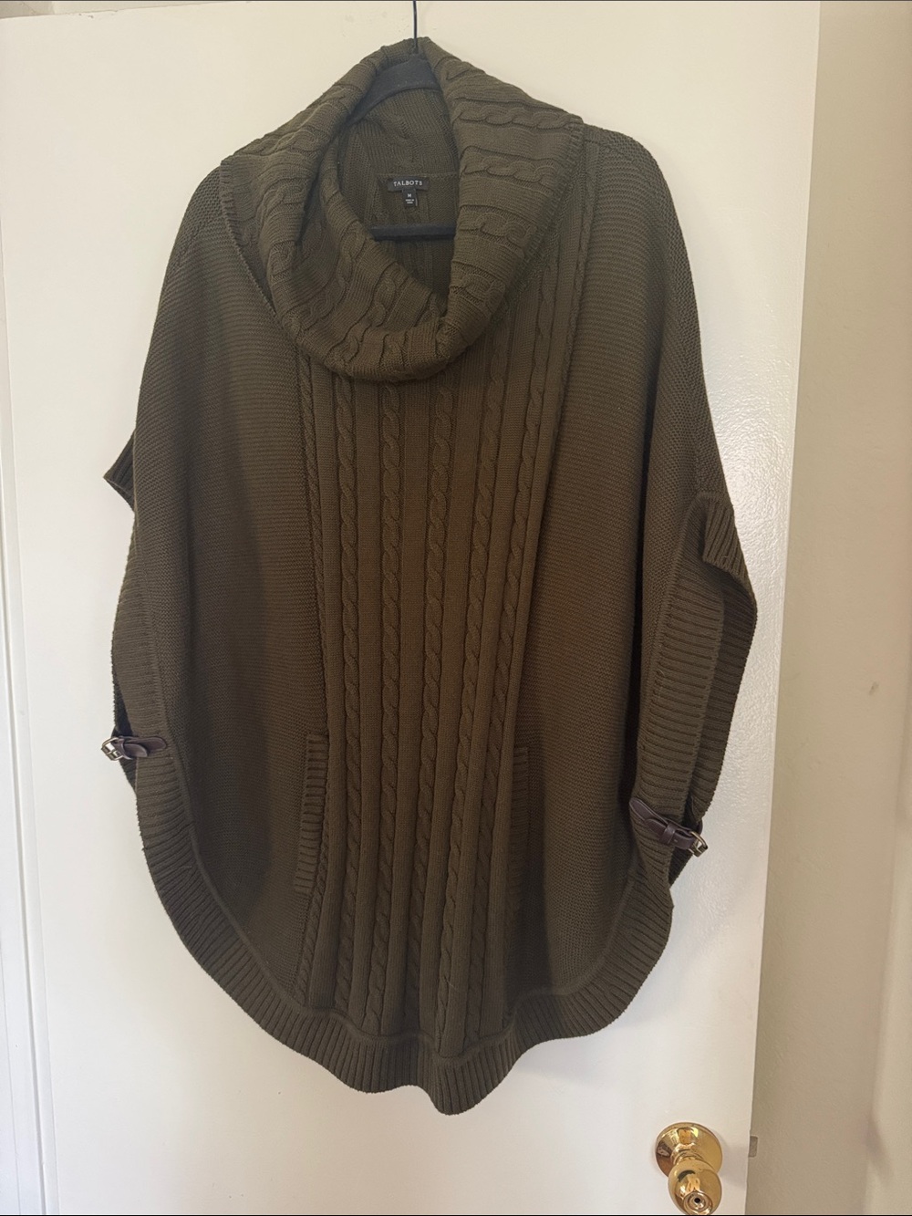 Talbots sweater turtleneck cape